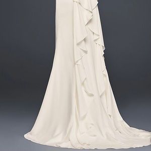David’s bridal high neck crepe wedding dress